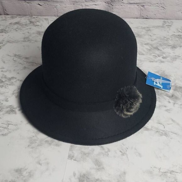 NWT 1920s Style Black Hat - Picture 15 of 16